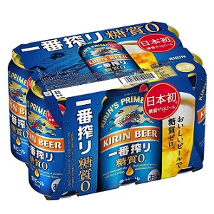 キリン　一番搾り　糖質ゼロ（パック） 350ml&times;6缶