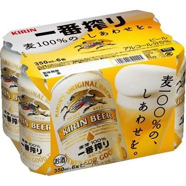 キリン　一番搾り（パック） 350ml&times;6缶