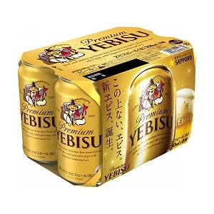 サッポロ　エビス　（パック） 350ml&times;6缶