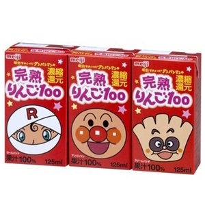 明治　それいけ！アンパンマンの完熟りんご１００ 125ml&times;3